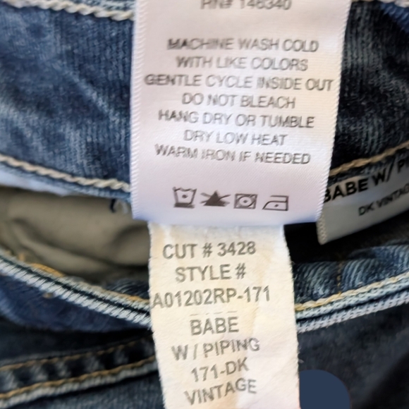 AMO Denim "The Babe" Jeans with Piping High Rise Straight Leg – Dark Vintage 30 - Picture 10 of 11